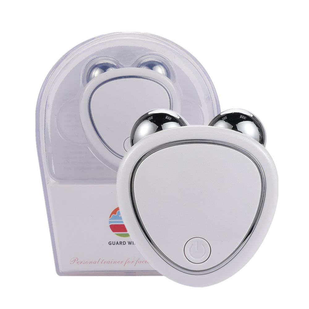 Portable Facial Micro-current Beauty Instrument For Lifting Thinning And Reducing Edema With Double Roller Massager Portable Facial Micro-current Beauty Instrument For Lifting Thinning And Reducing Edema With Double Roller Massager